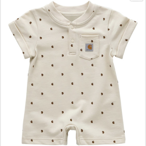 Kids' Short Sleeve French Terry Romper (Infant) | 9M | Carhartt
