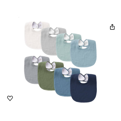 Amazon.com: Konssy Muslin Baby Bibs 8 Pack Baby Bandana Drool Bibs Cotton for Unisex Boys Girls, 8 Solid Colors Set for Teething Drooling : Baby