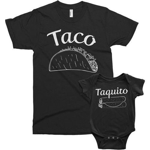 Threadrock Taco & Taquito Infant Bodysuit & Men's T-Shirt Matching Set