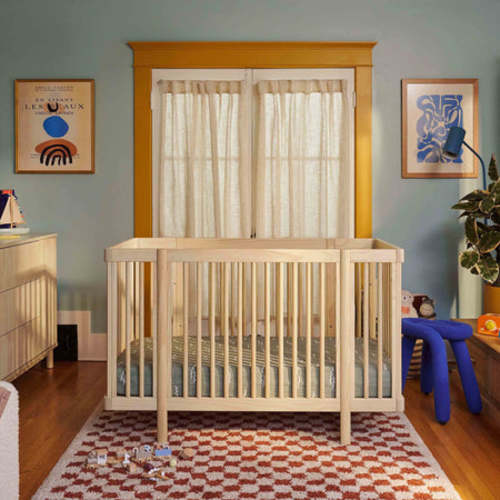 Pogo 8-in-1 Convertible Crib with All-Stages Conversion Kits-natural walnut