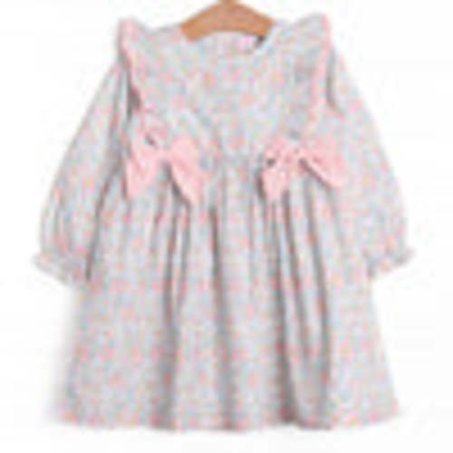 Early Fall Florals Bow Dress, Pink – Stitchy Fish
