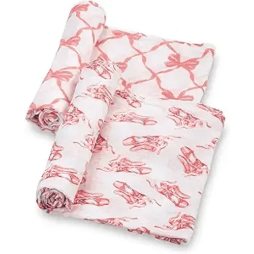 LollyBanks Baby Blanket, 100% Cotton Muslin Swaddle Blankets for Girls, Large 47 x 47 Inches Newborn Blanket, Soft and Breathable Swaddle Blanket, Baby Essentials, Registry (for Pink Lovers 2 Pack)