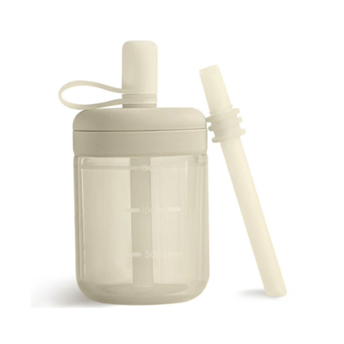 Silicone Training Cup with Straw - Sand