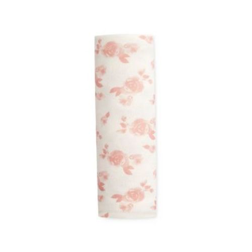 Girls' Rose Print Snuggle Knit Swaddle Blanket - Baby