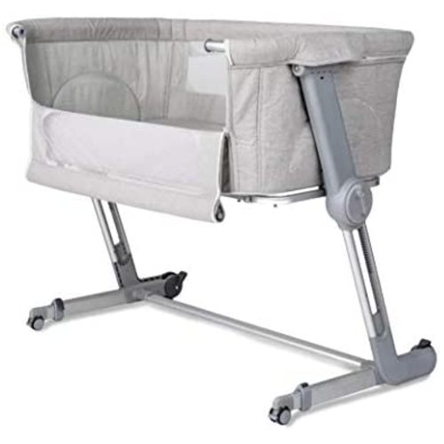 Unilove Hug Me Plus, Bedside Sleeper, Baby Bassinet, Portable Crib Includes Travel Bag, 1.2" Firm Mattress, Breathable Sheet and 7 Height Adjustable, Shadow Grey