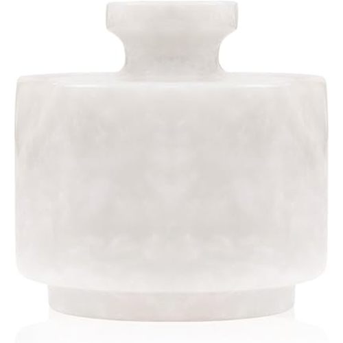 Marble Salt Cellar with Lid 3" White Salt Box, Stone Salt Container & Spice Jars, Stone Salt Holder for Counter, Spice Jar & Salt Jar