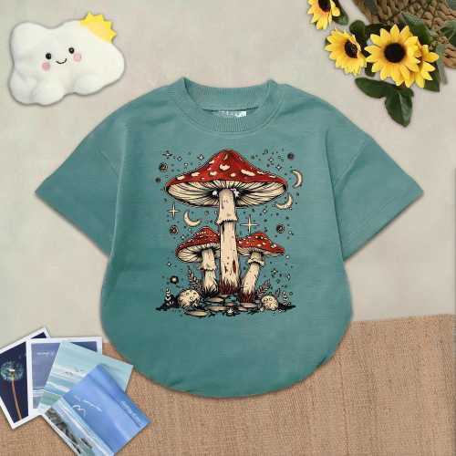 Mushroom Baby Romper, Boho Retro Hippie Mushrooms, Aesthetic Mushroom, Cottagecore Mushroom, Retro Summer, gift for Her, Unisex Baby Clothes