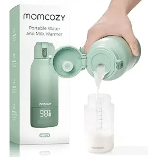 Momcozy Portable Milk Warmer for Travel – Dual Heating Modes for Breast Milk & Water, Portable Bottle Warmer with Fast Heating & Long Battery Life, 17 Ounces Large Capacity to Meet Your All-Day Needs