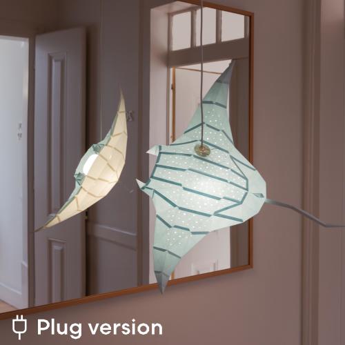 Manta Ray - DIY Pendant Paperlamp | Plug version