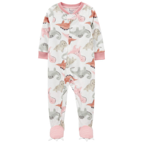 Baby 1-Piece Dinosaur Fleece Footie Pajamas