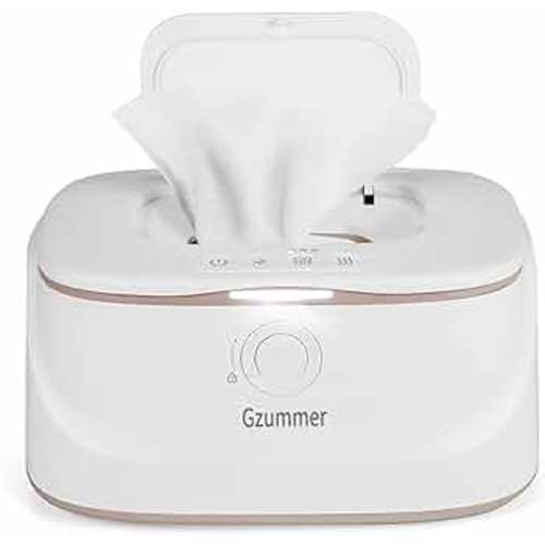 Baby Wipe Warmer, Innovative Spring & Child Lock Design, Large Capacity Wipes Dispenser, Fast Heating, 3 Modes of Temperature Heating Control, Diaper Wipe Warmer with Night Light
