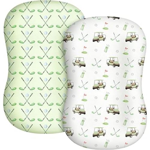 CroBlissful 2 Pack Golf Baby Lounger Cover Stretchy and Soft Infant Lounger Cover Breathable and Soft Baby Nest Slipcover for Boys Girls