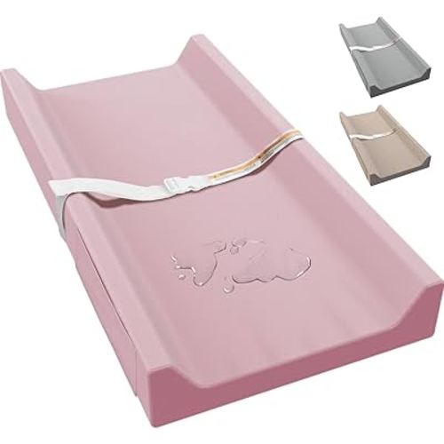 Vegan Leather Baby Changing Pad, Waterproof & Wipeable Soft Diaper Changing Mat 32“ x 16.6" Comfortable Infant Changing Station for Dresser & Table