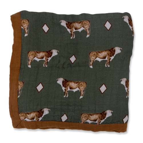 Hereford Bull Bamboo Muslin Blanket – Cowkid Clothing Company