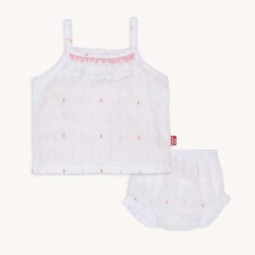 swiss dot cotton poplin magnetic tank + bloomer set – Magnetic Me