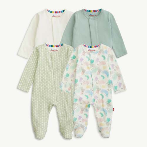 faded foliage organic cotton magnetic footies | 4 set – Magnetic Me