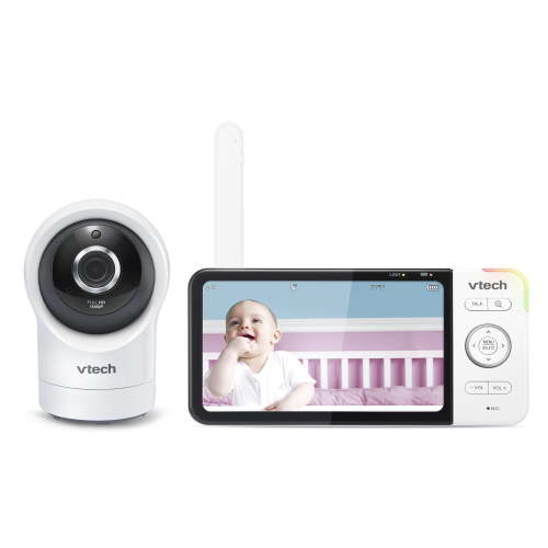 VTech RM5864HD WiFi Video Baby Monitor, 5'' HD Display, 1080p, 360° View, Pan/Tilt Camera, White