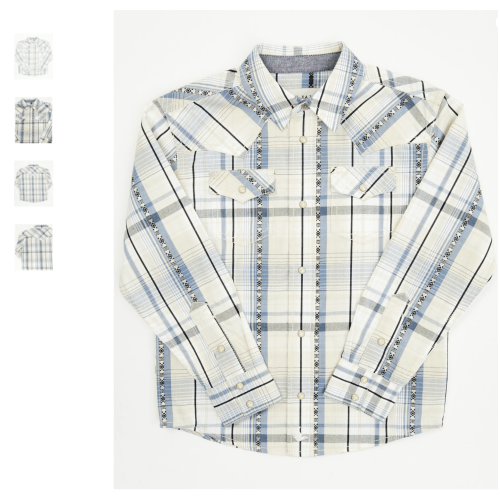 Cody James Toddler Boys' Western Wind Plaid Print Long Sleeve Snap Western Shirt | Boot Barn
