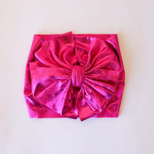 Pink Shimmer Distressed Headwrap