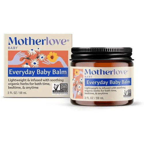 Motherlove Everyday Baby Balm (2oz) Plant-Based, All-Natural Baby Essential for Newborns, Infants, & Toddlers—Moisturizing Herbal Salve w/Calming Chamomile—Non-GMO, Organic Herbs, Cruelty-Free