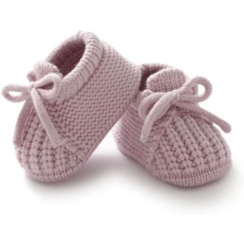 DovFanny Baby Booties Newborn Baby First Shoes Cozy Warm Knit Soft Booties for Toddler Infant Boy Girl