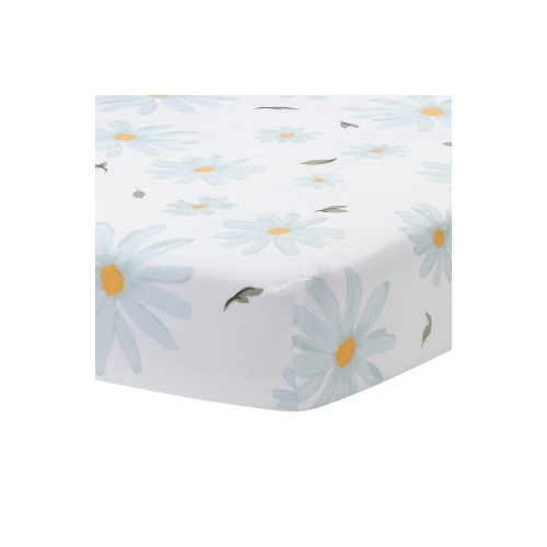Sweet Daisy 100% Cotton Floral Baby Fitted Crib Sheet