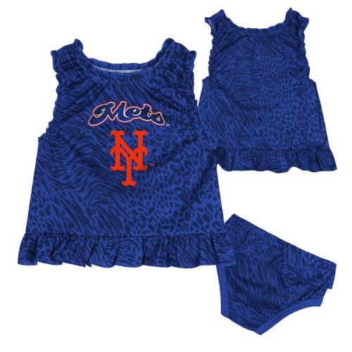 Infant New York Mets  Blue Playground Dress & Bloomers Set