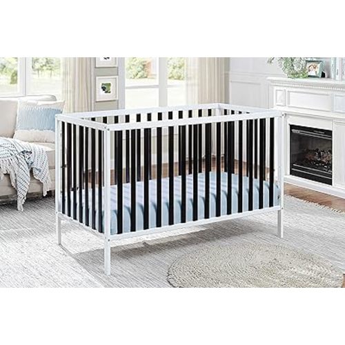 Baby Cache Deux Remi Island 3-in-1 Convertible Crib (Do Re Me) White & Black