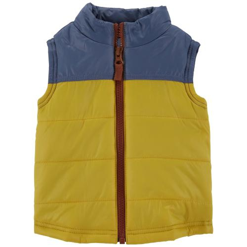 Baby Colorblock Puffer Vest - Style,Blue/Yellow