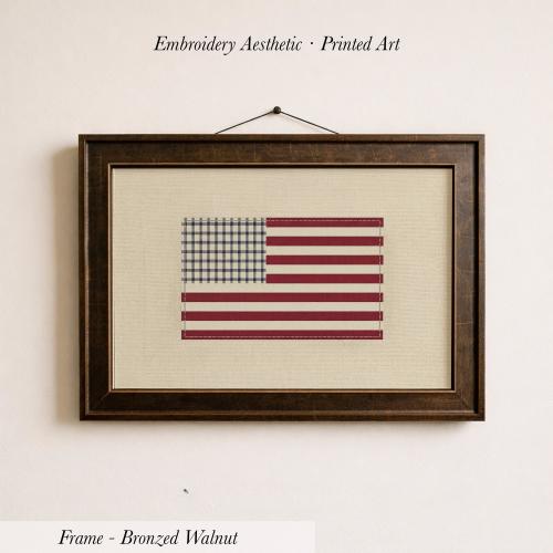 American Flag Print ∙ Vintage Boy Room Art ∙ 1951