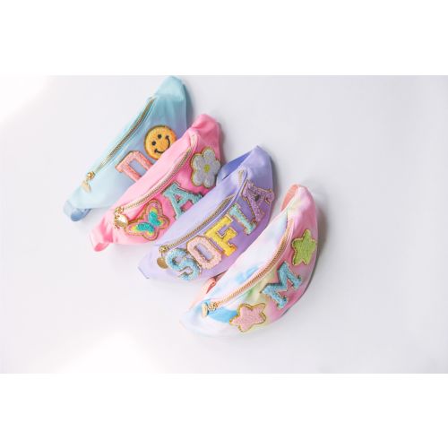 Personalized Kids Nylon Fanny Pack | Chenille Letter Patch Fanny Pack | Custom Kids Belt Bag | Kids Mini Fanny Pack | Crossbody Patch Bag