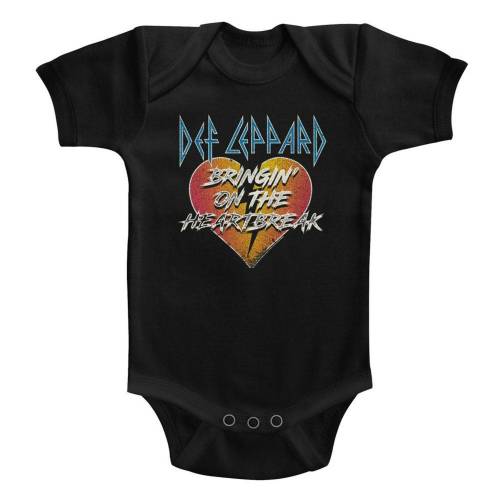 Def Leppard Bringin' On The Heartbreak Black Baby Onesie T-Shirt