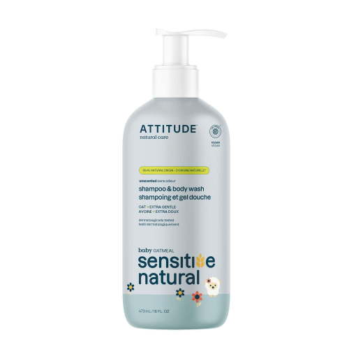 ATTITUDE baby oatmeal sensitive natural, Shampoo & Body Wash, Unscented, 473 mL - Walmart.ca