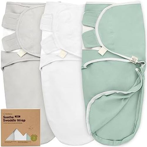 3-Pack Baby Swaddle Sleep Sacks with Zipper - Newborn Swaddle Sack, Baby Swaddles Sleep Sack 0-3 Months, Wearable Blanket Baby, Baby Swaddle Blanket Wrap, Swaddle Sack, Easy Change Swaddle (Sage)