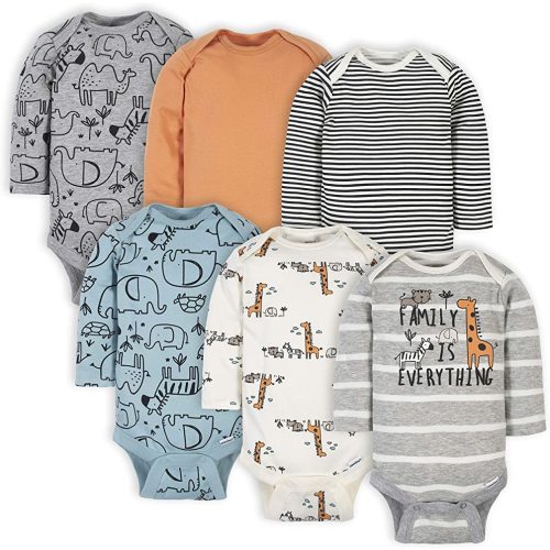 Gerber Baby-Boys 6-Pack Long-Sleeve Onesies Bodysuit