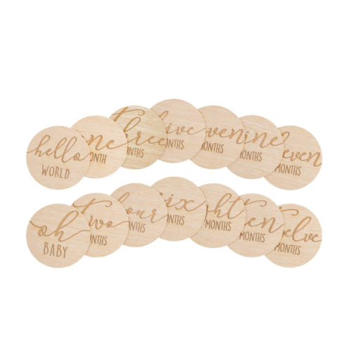 wooden milestone photo cards