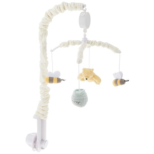Disney Winnie The Pooh Classic Pooh Ivory, Sage, Butter Musical Mobile with Hunny Pot and Bees, Ivory, Sage, Butter, Brown