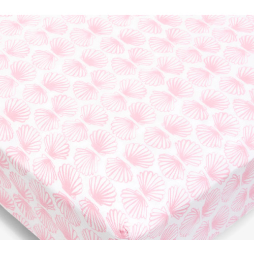 Organic Cotton Crib Sheets by Lewis - Scallop in Lilac