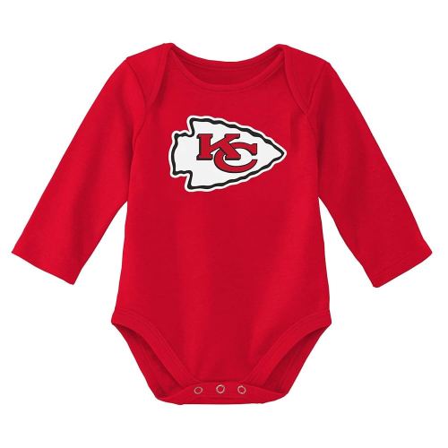Outerstuff NFL Newborn & Infants 0-24 Months Official Primary Logo Long Sleeve Creeper Bodysuit Romper