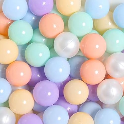TRENDPLAY Plastic Balls for Ball Pits - Pack of 100 Hollow Balls- Safe and Exciting Playtime - Perfect for Toddler Baby Pools,Party,Festival Decoration