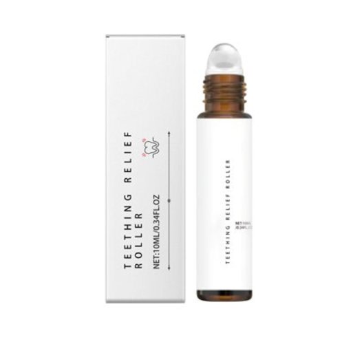 Natural Teething Relief Roller 10ml - Gentle Care Essential Oils for Babies, Easy Roll-On Application for Jawline & Feet, Safe and Mess-Free Alternative to Teething Toys, Calming for Fussiness