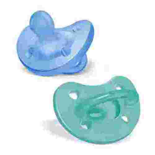 Chicco PhysioForma Orthodontic Silicone Pacifier Blue/Green 6-16m 2pk, New
