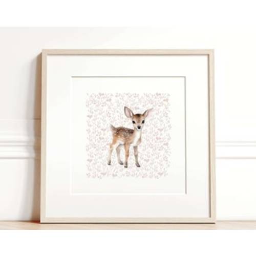 Deer Nursery Print, Deer Nursery Art, Cute Deer Print, Woodland Nursery Girl, Girls Nursery Print, Girls Room, Deer Printable Wall Art,blush - Etsy