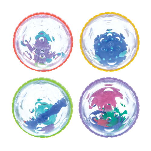 Nuby Bubbly Buds Interactive Baby Bath Toys, 4 Pack