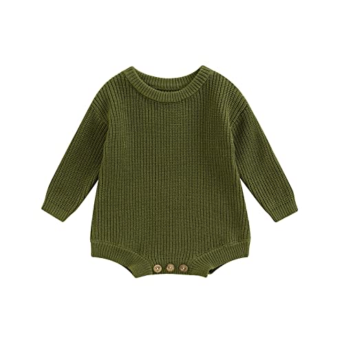 FYBITBO Baby Girl Boy Sweater Knit Oversized Pullover Sweatshirt Romper Onesie Warm Fall Winter Clothes Outfit Newborn