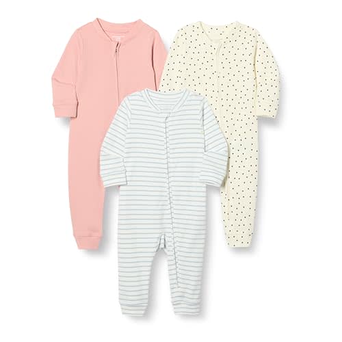 Amazon Essentials unisex-baby Cotton Zip-Front Footless Sleepsuit