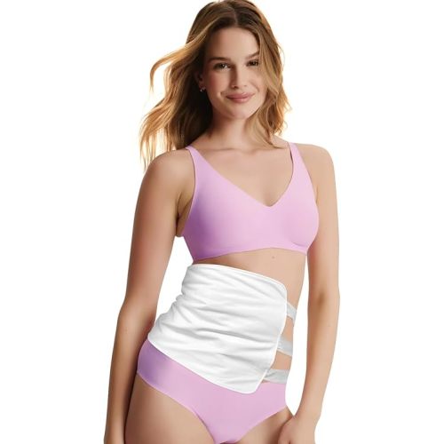 Castor Oil Pack Wrap Organic Cotton for Liver Detox, Stomach, Belly, Reusable Castor Oil Compress and Pack Kit with with Six Adjustable Straps