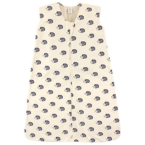 Touched by Nature Unisex Baby Organic Cotton Sleeveless Wearable Sleeping Bag, Sack, Blanket, Hedgehog, 6-12 Months