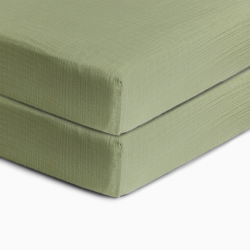 Soundly Organic Cotton Muslin Crib Sheet (2 Pack) - Reseda