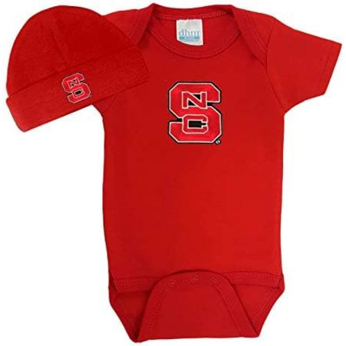 North Carolina NC State Wolfpack Baby Onesie and Hat Set
